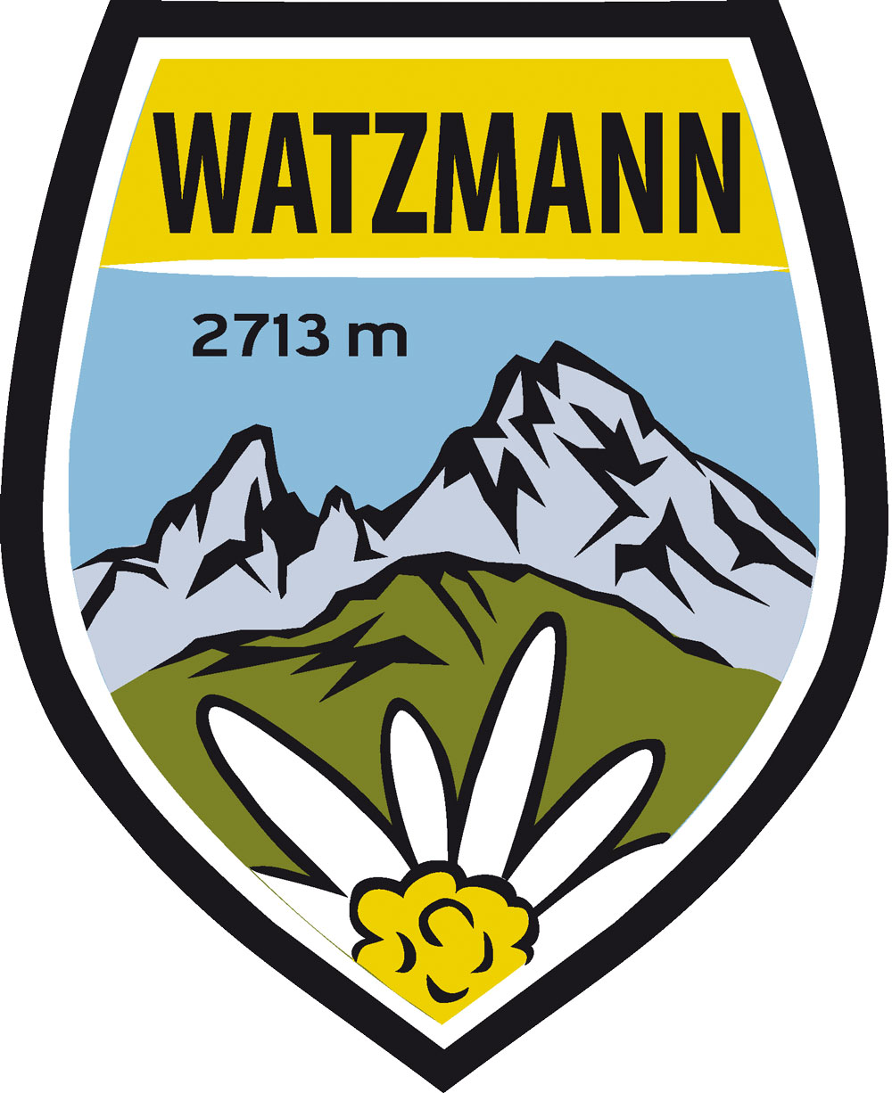 Wappen Aufkleber Sticker Watzmann - Modell blau