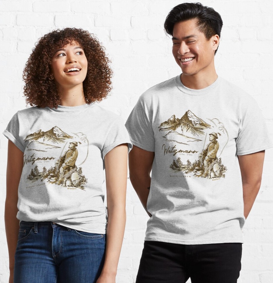 Watzmann Retro Vintage T-Shirt für Männer Frauen Kinder